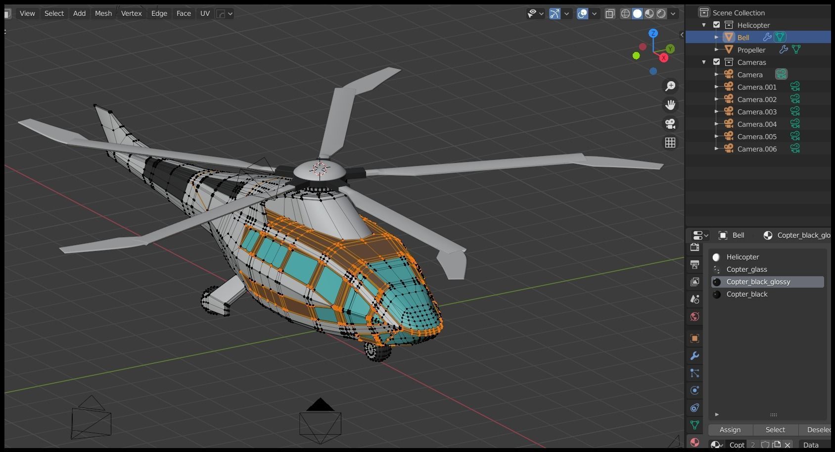 Bell FCX helicopter 3D model_15