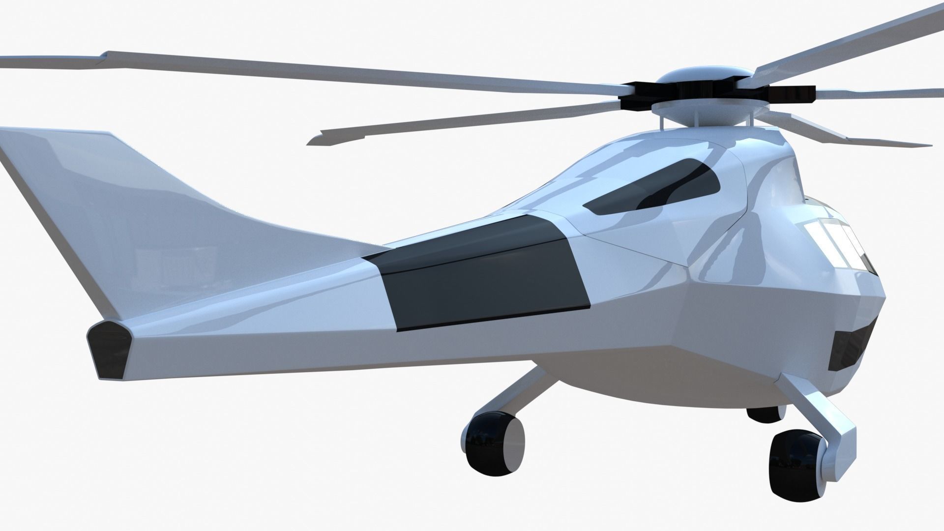 Bell FCX helicopter 3D model_11
