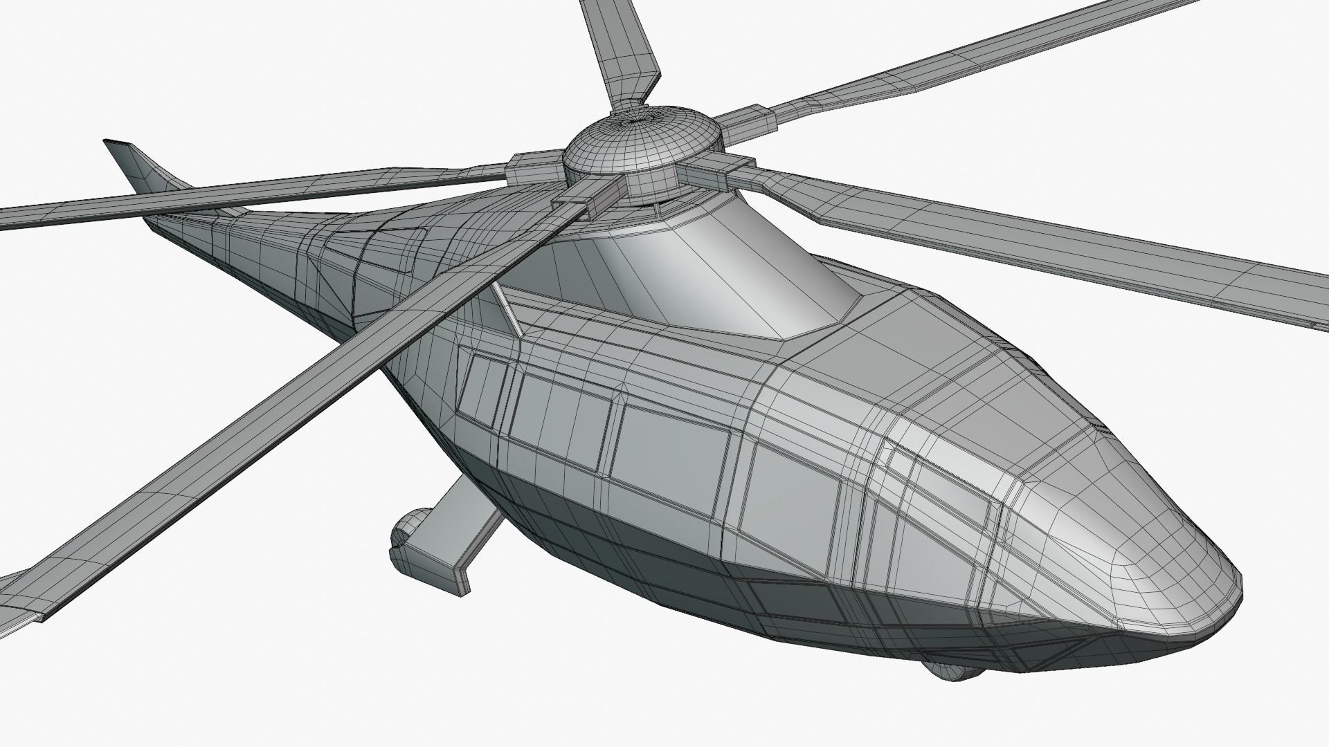 Bell FCX helicopter 3D model_8