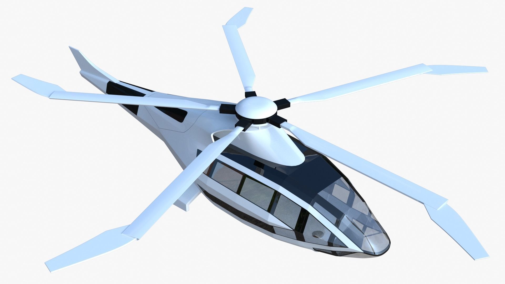 Bell FCX helicopter 3D model_9