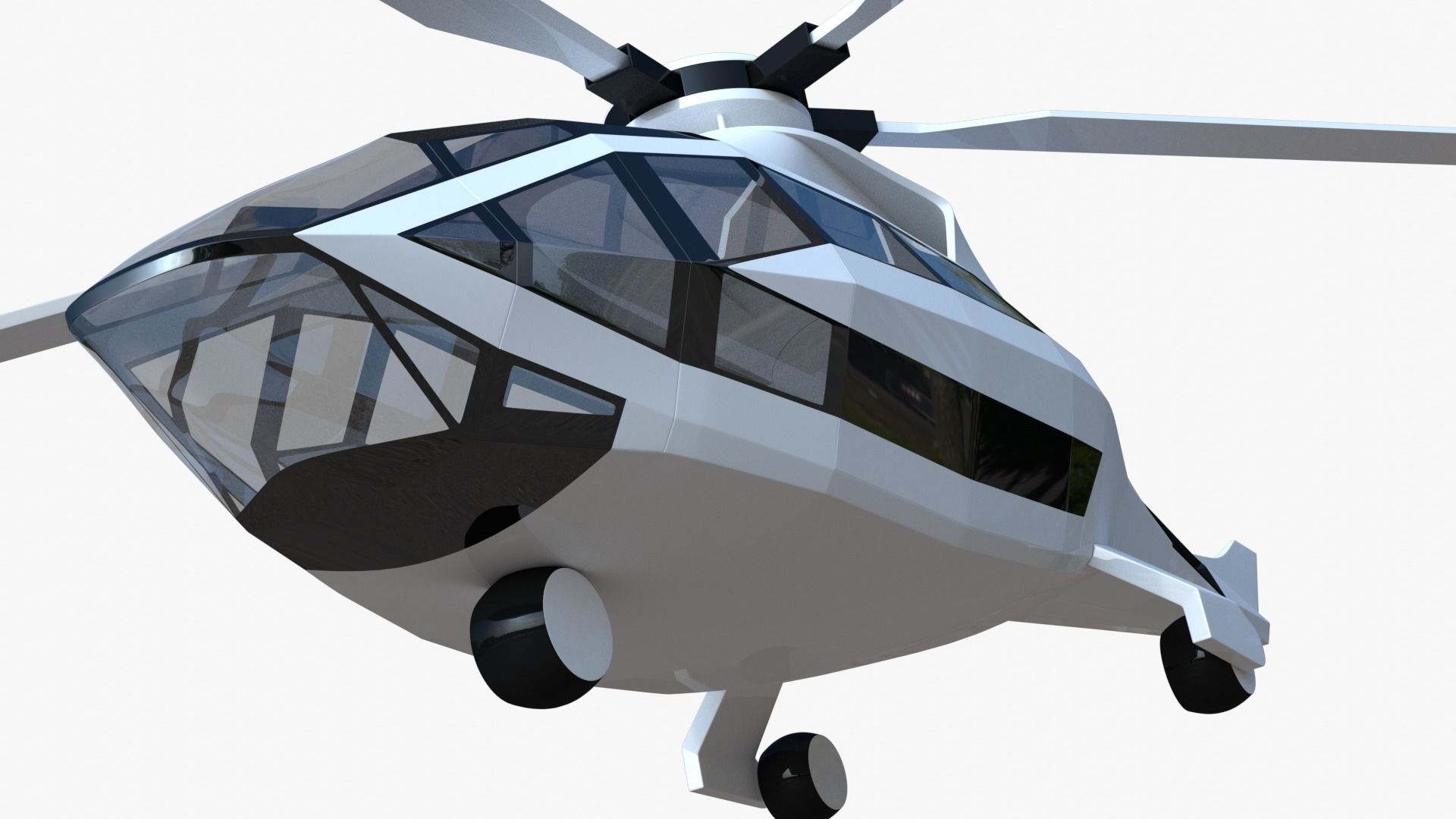 Bell FCX helicopter 3D model_5
