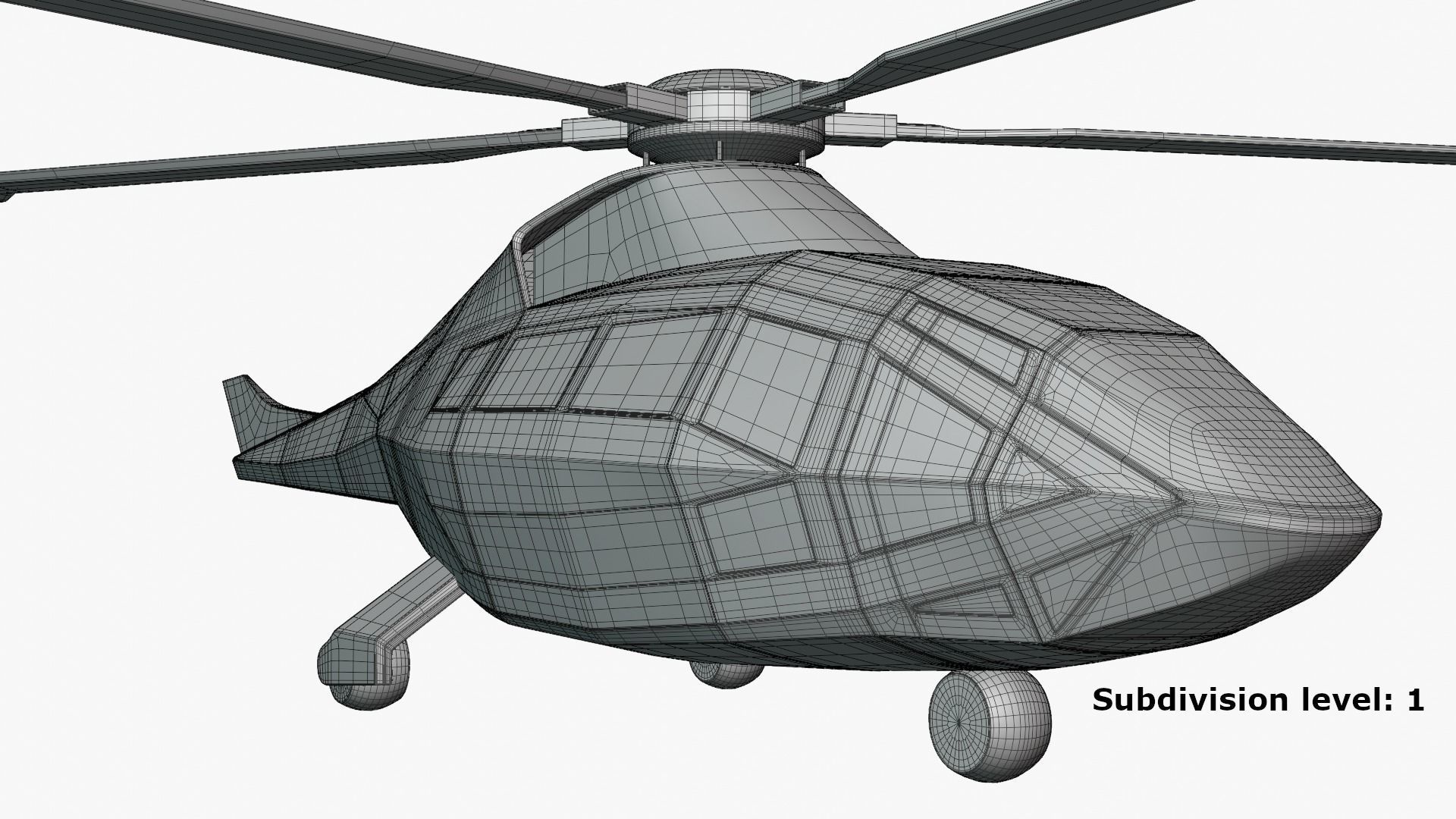 Bell FCX helicopter 3D model_3