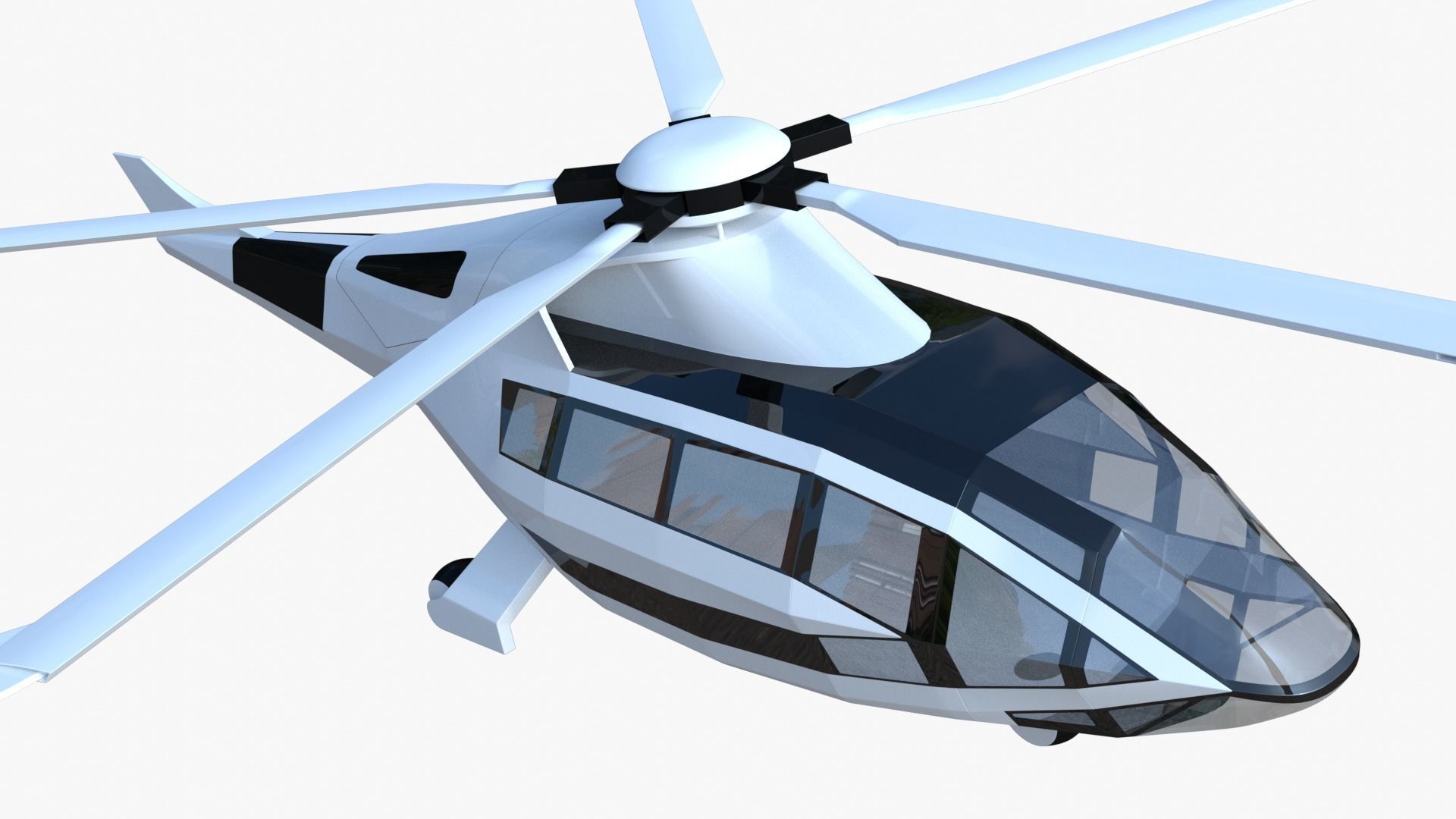 Bell FCX helicopter 3D model_7