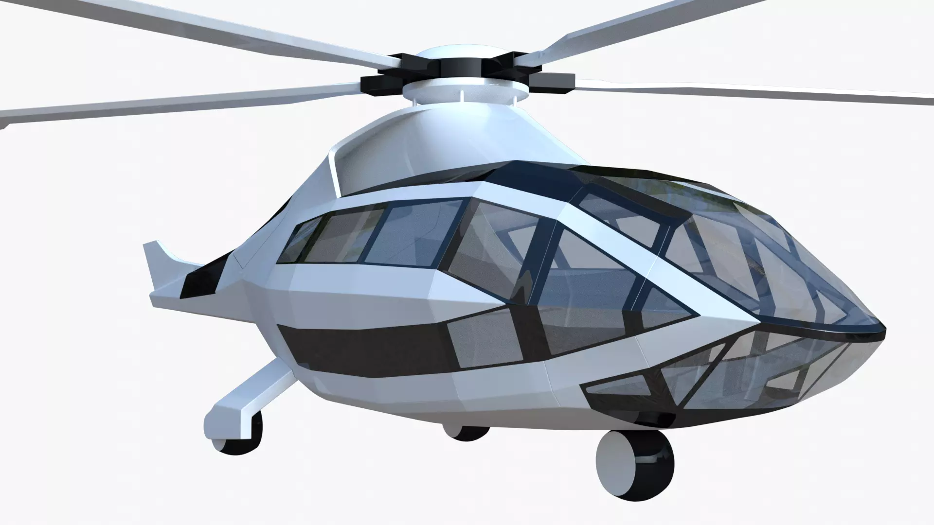 Bell FCX helicopter 3D model_1
