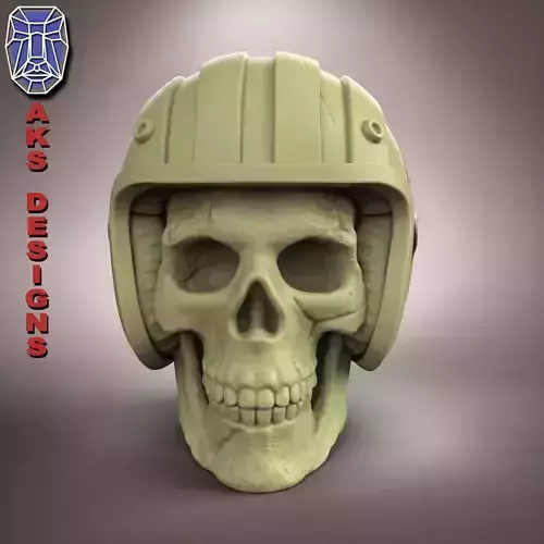 Biker skull 1 Pen holder