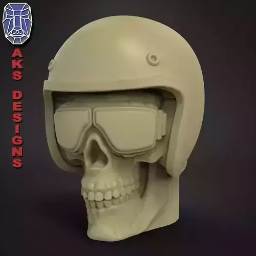 Biker skull 2 Pen holder