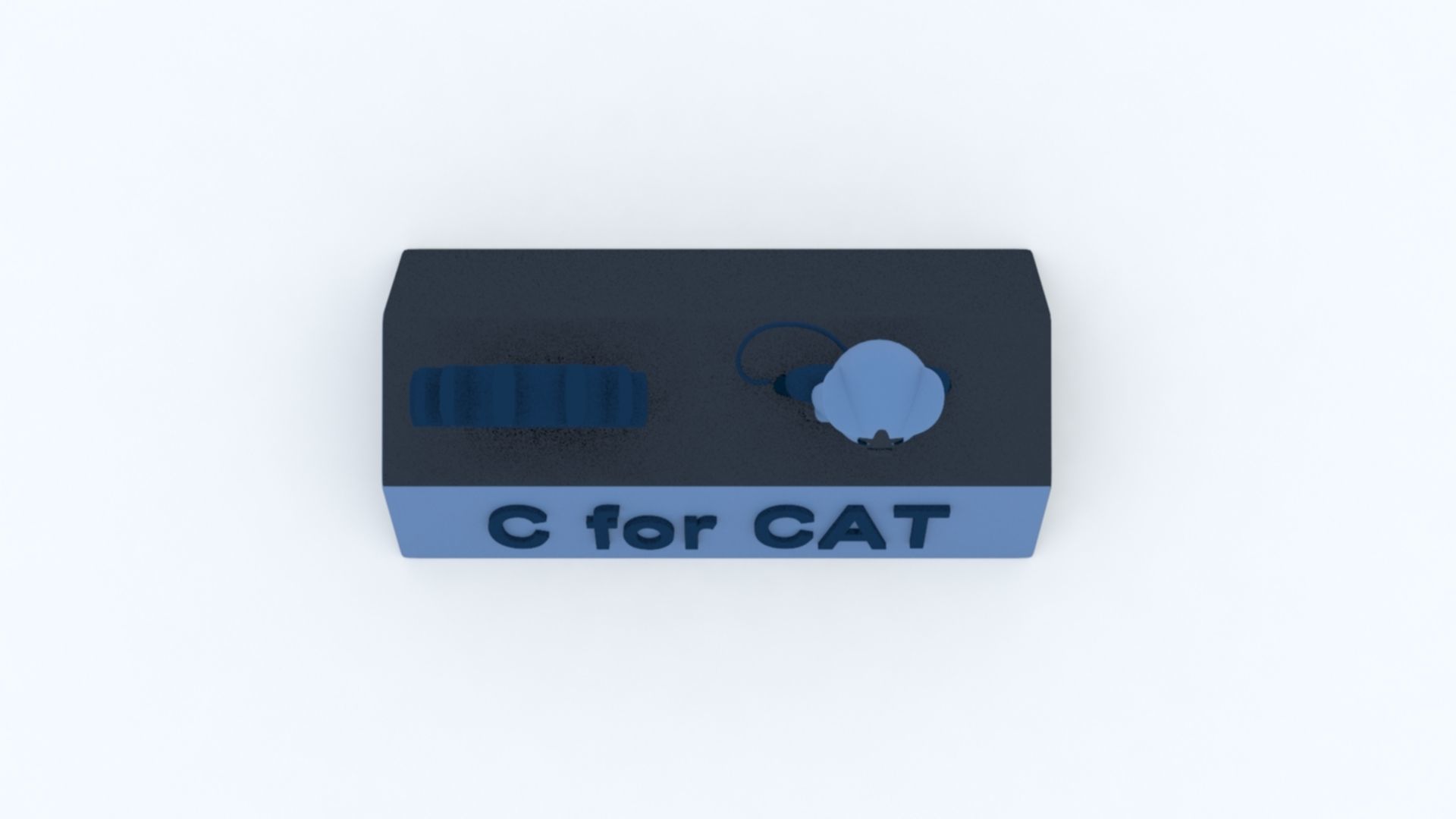 C for Cat Model 3D print model_6