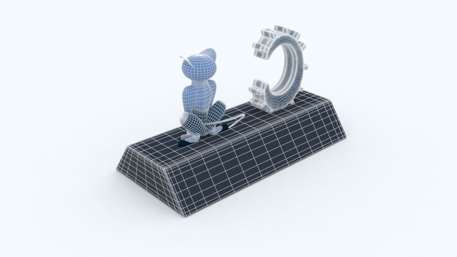 C for Cat Model 3D print model_8