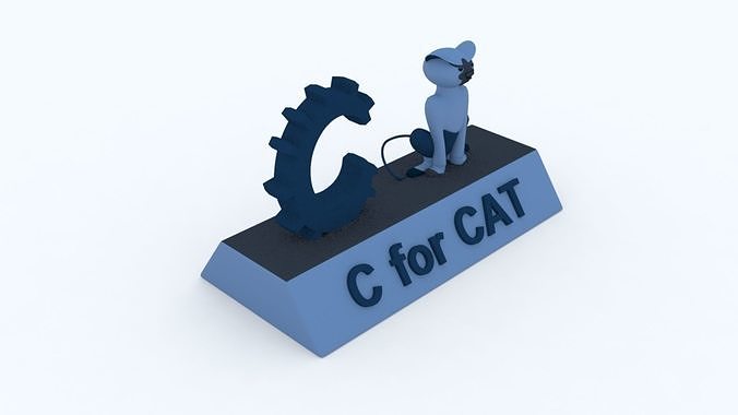 C for Cat Model 3D print model