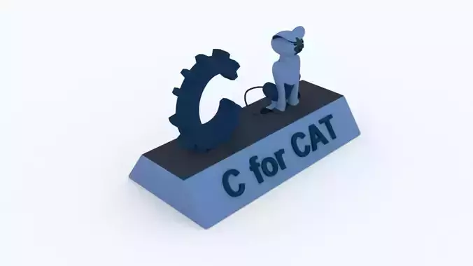 C for Cat Model 3D print model