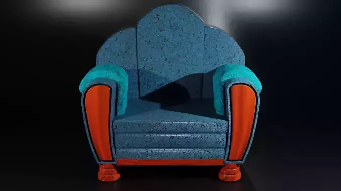 armchair orange chair