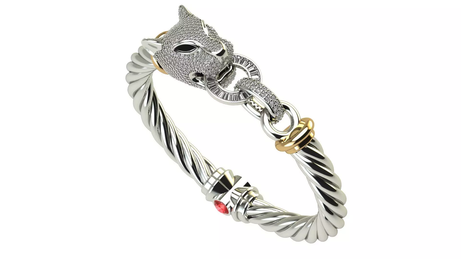 One Tiger Bracelet Skin 2 Free low-poly 3D model_0