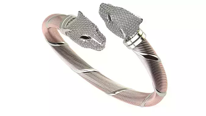 Two Tiger Bracelet Skin 2 Low-poly 3D model