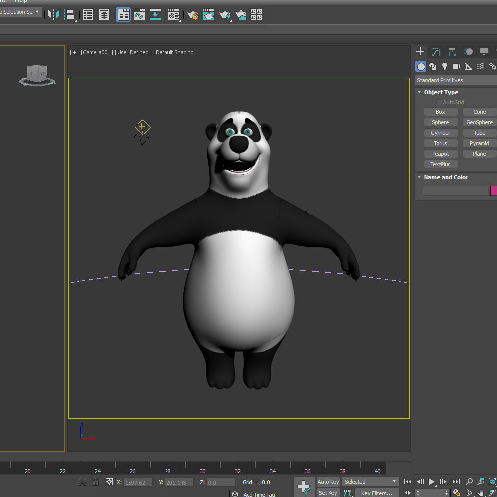 Panda Cartoon 02 3D model_15