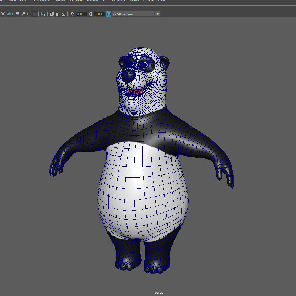 Panda Cartoon 02 3D model_13