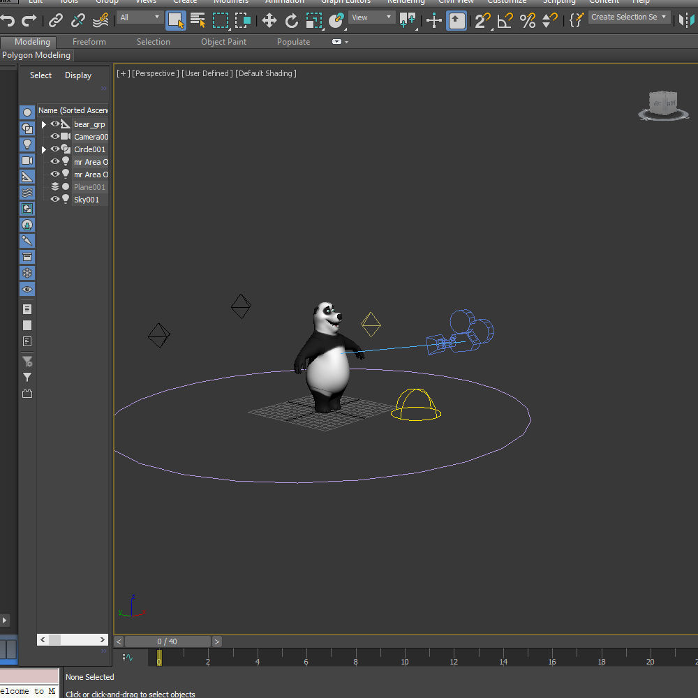 Panda Cartoon 02 3D model_14