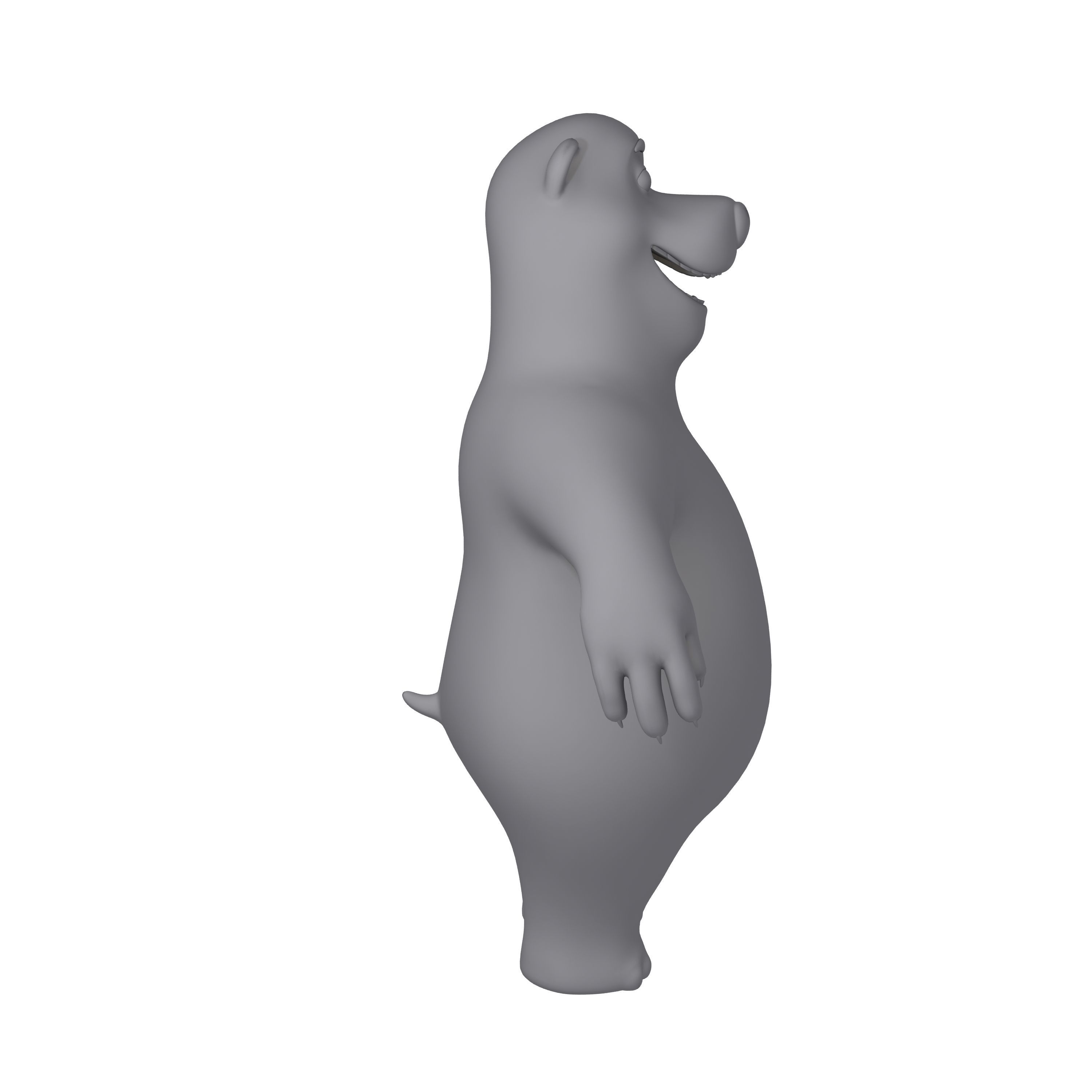 Panda Cartoon 02 3D model_9