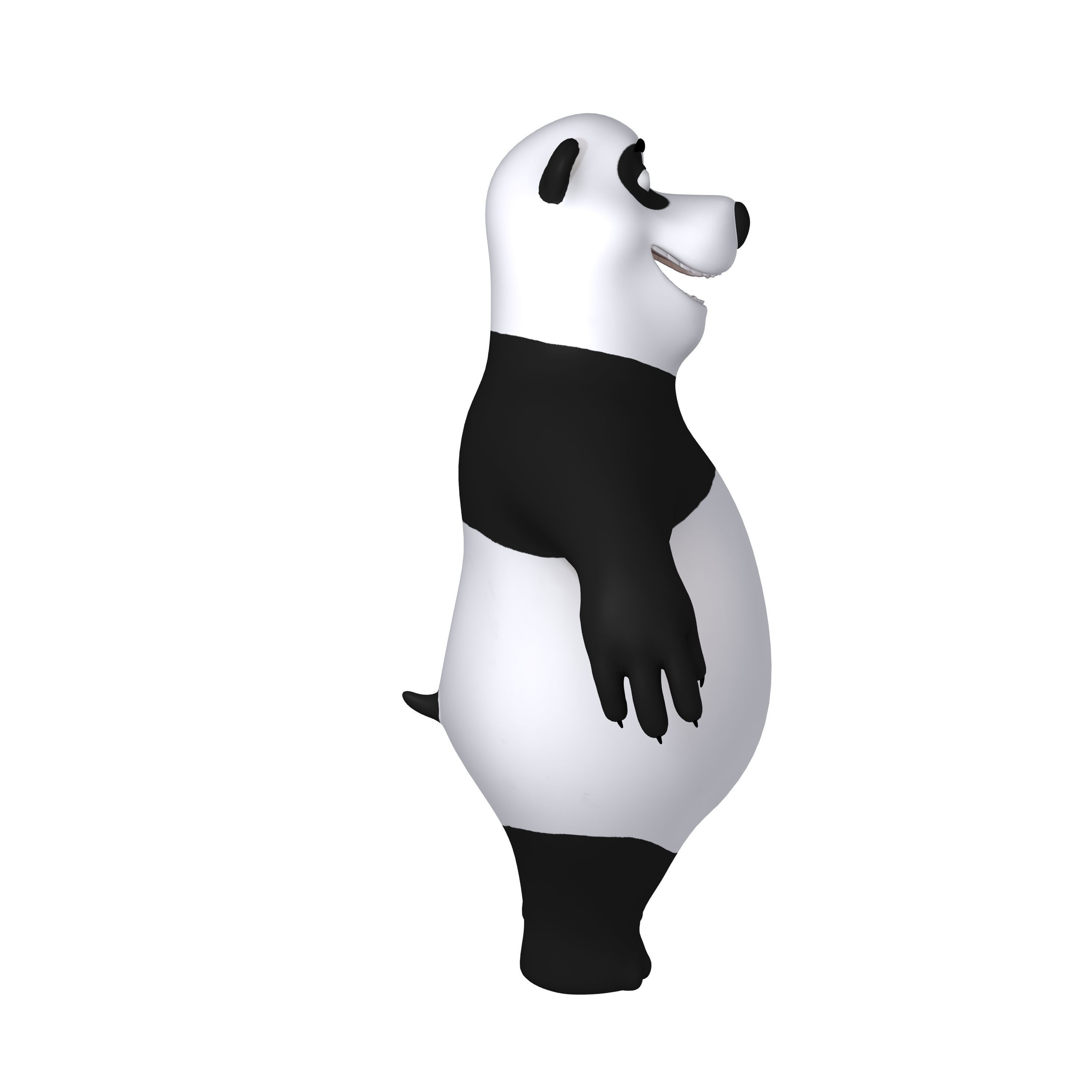 Panda Cartoon 02 3D model_2