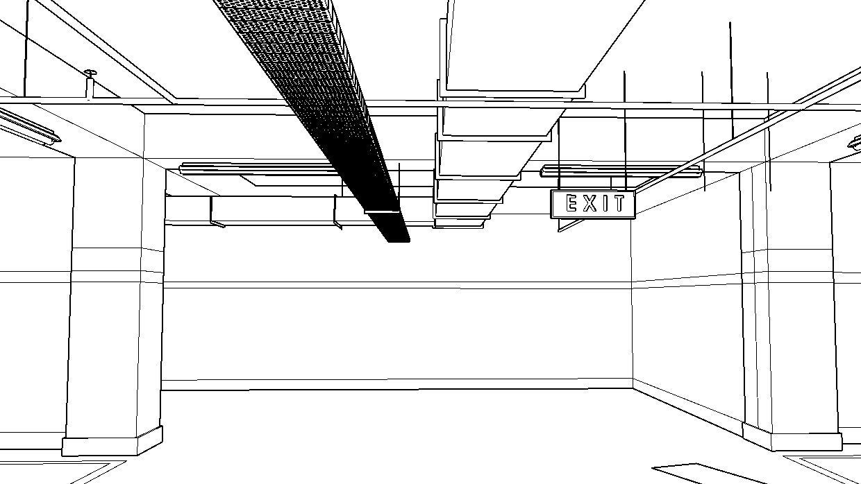 CARPARK parking garage with cars parked in it Low-poly 3D model_35