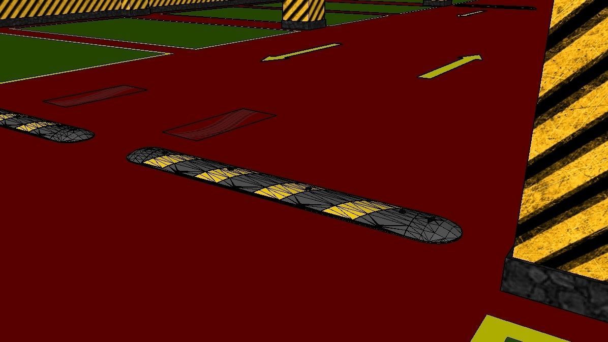 CARPARK parking garage with cars parked in it Low-poly 3D model_30