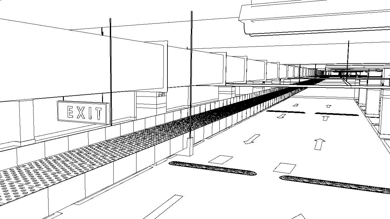CARPARK parking garage with cars parked in it Low-poly 3D model_37