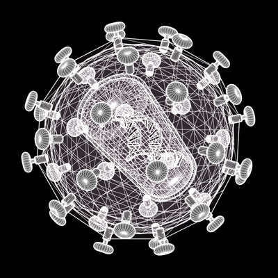 HIV Virus 3D model_1