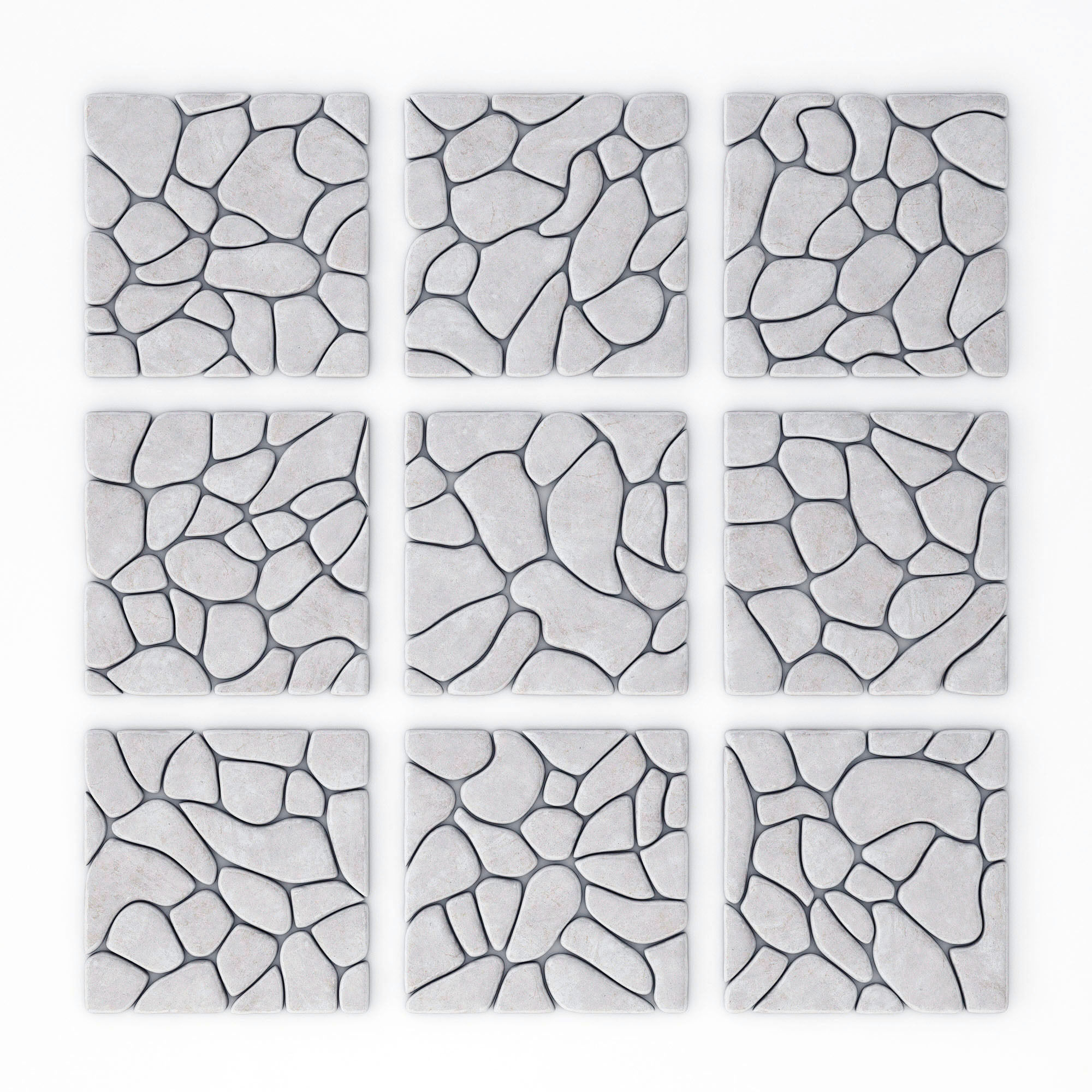 Panel windows  river pebble n1 3D model_2