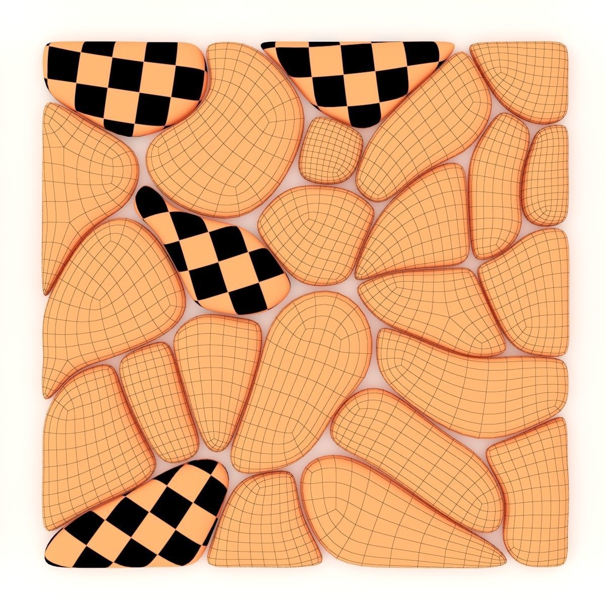 Panel windows  river pebble n1 3D model_15