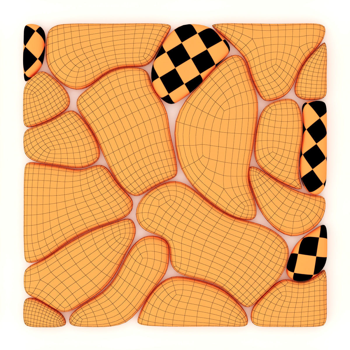 Panel windows  river pebble n1 3D model_14