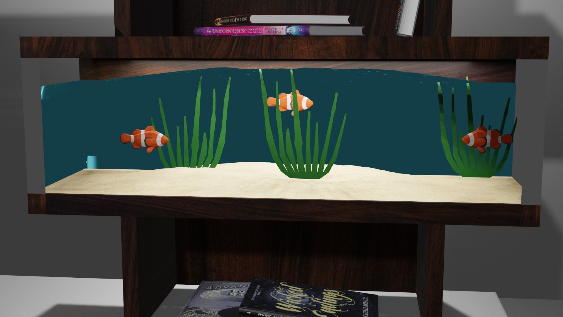 Living Room Wall Free 3D model_2