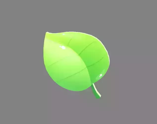 Cartoon leaf - green