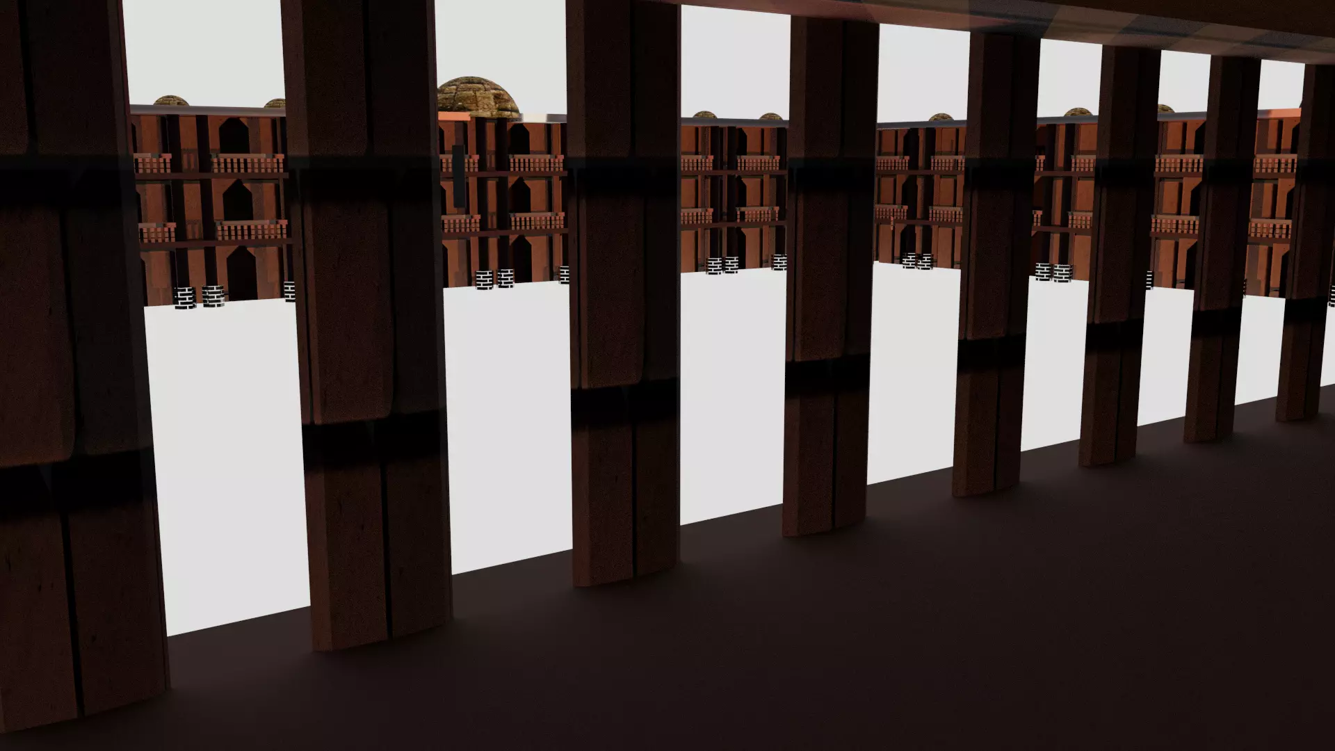 Historical jail 3D model_0