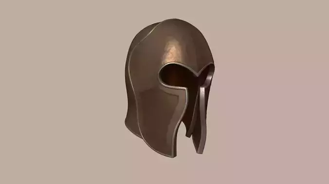 Bronze Rust Medieval Helmet - Character Design Low-poly 3D model