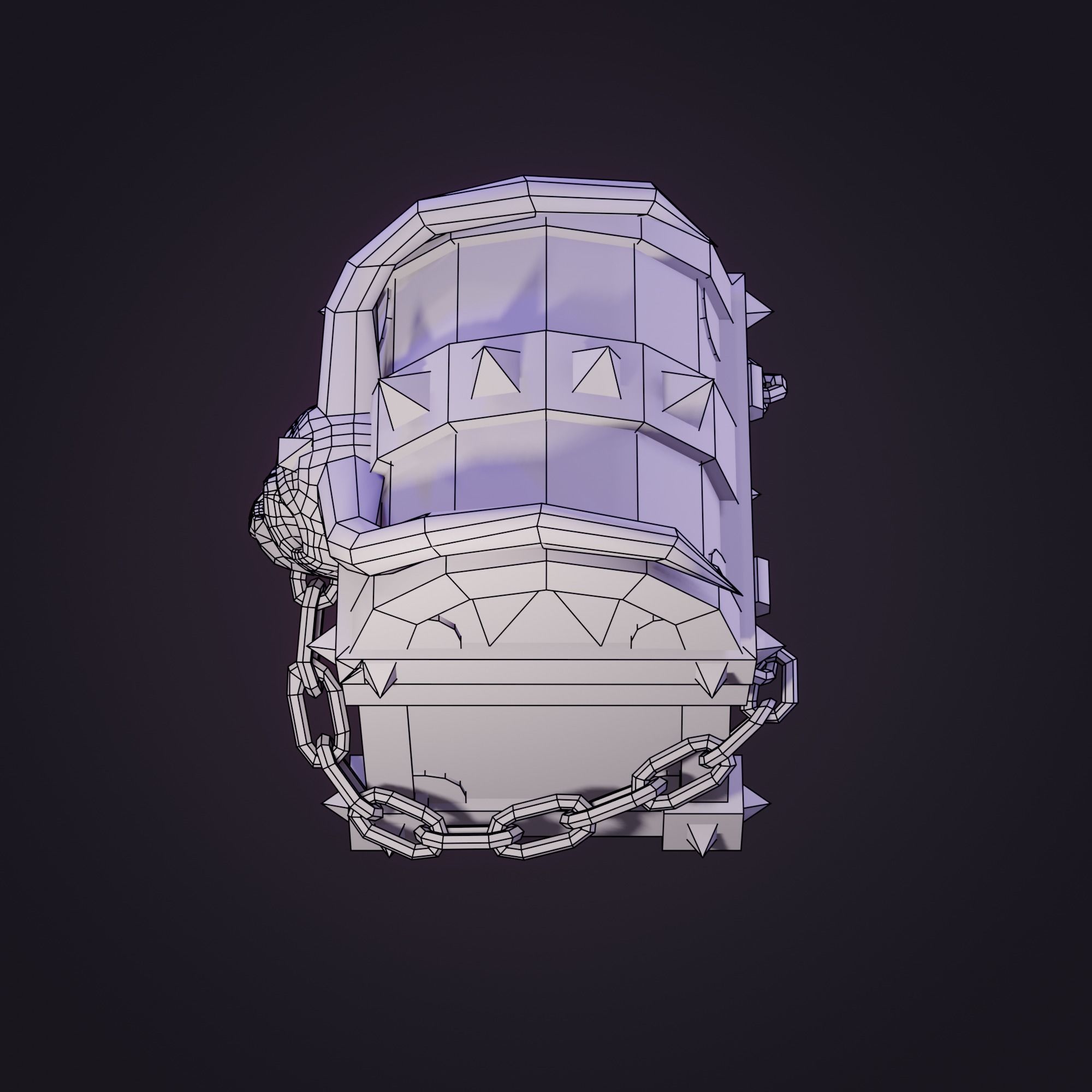 Treasure Chest  Low-poly 3D model_20