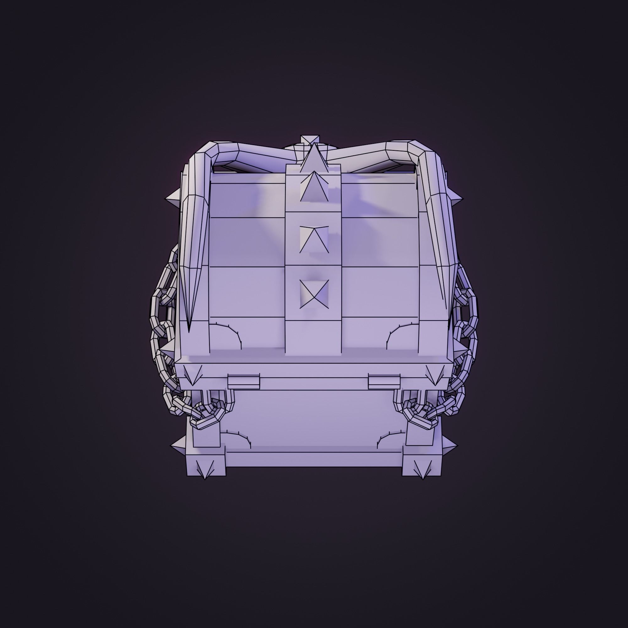 Treasure Chest  Low-poly 3D model_18