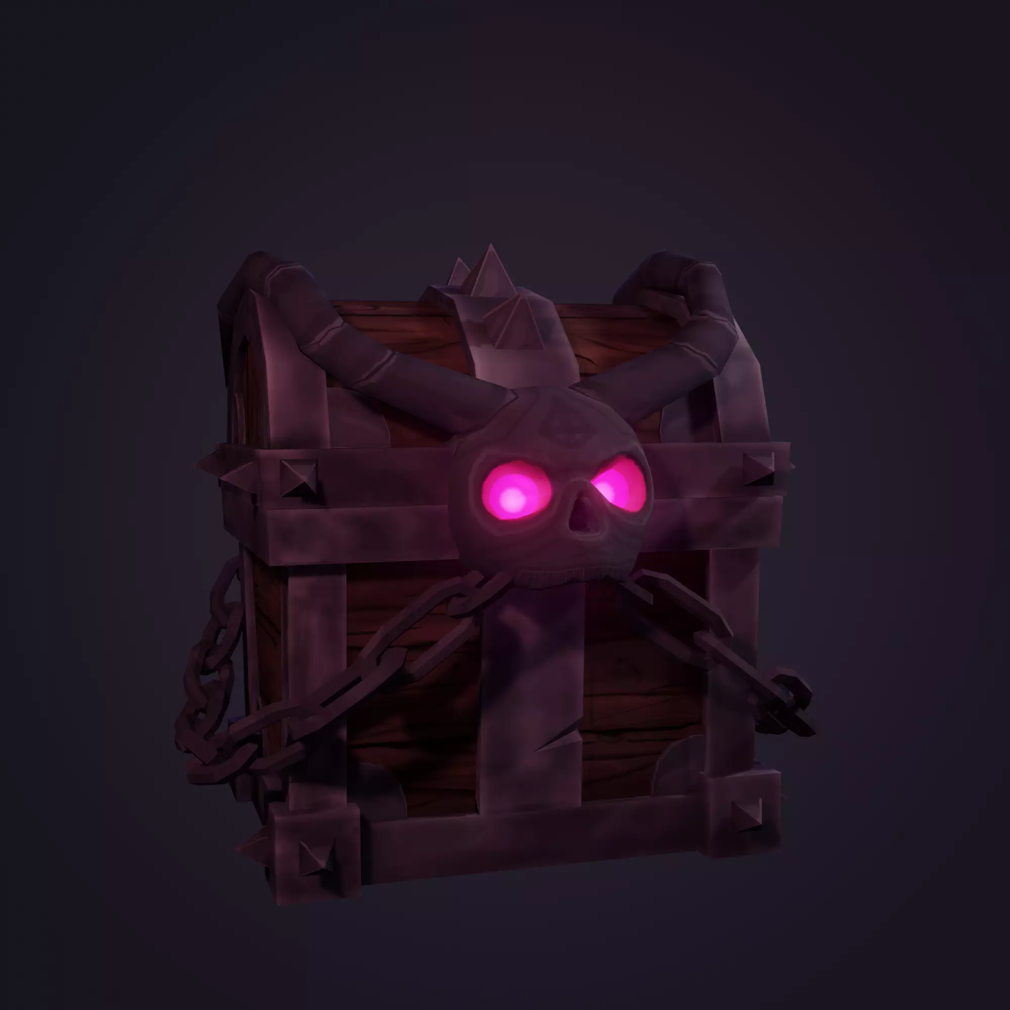Treasure Chest  Low-poly 3D model_0