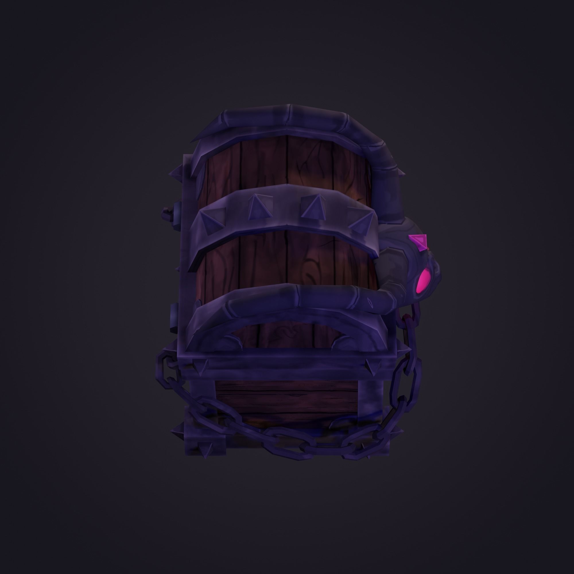 Treasure Chest  Low-poly 3D model_11