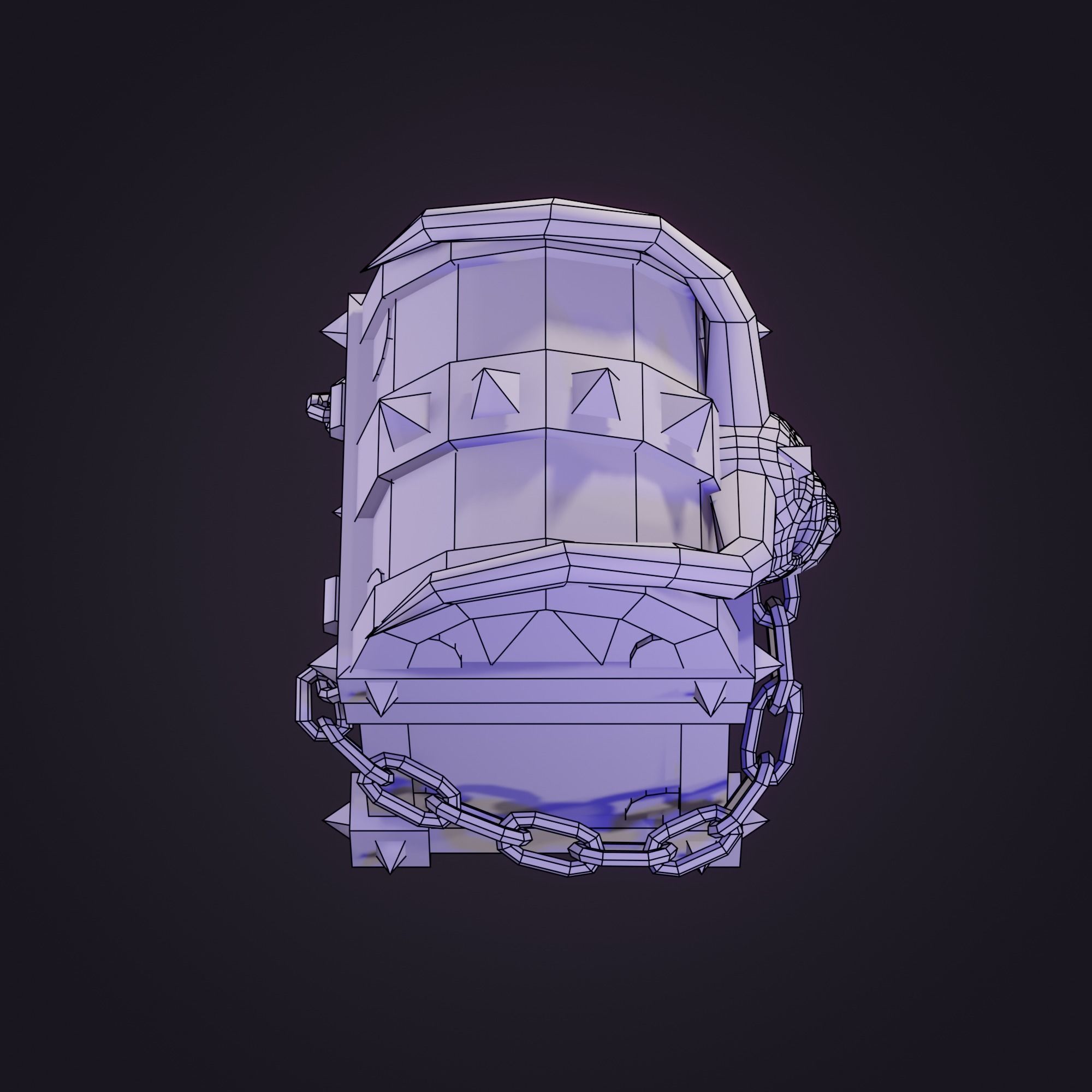 Treasure Chest  Low-poly 3D model_23