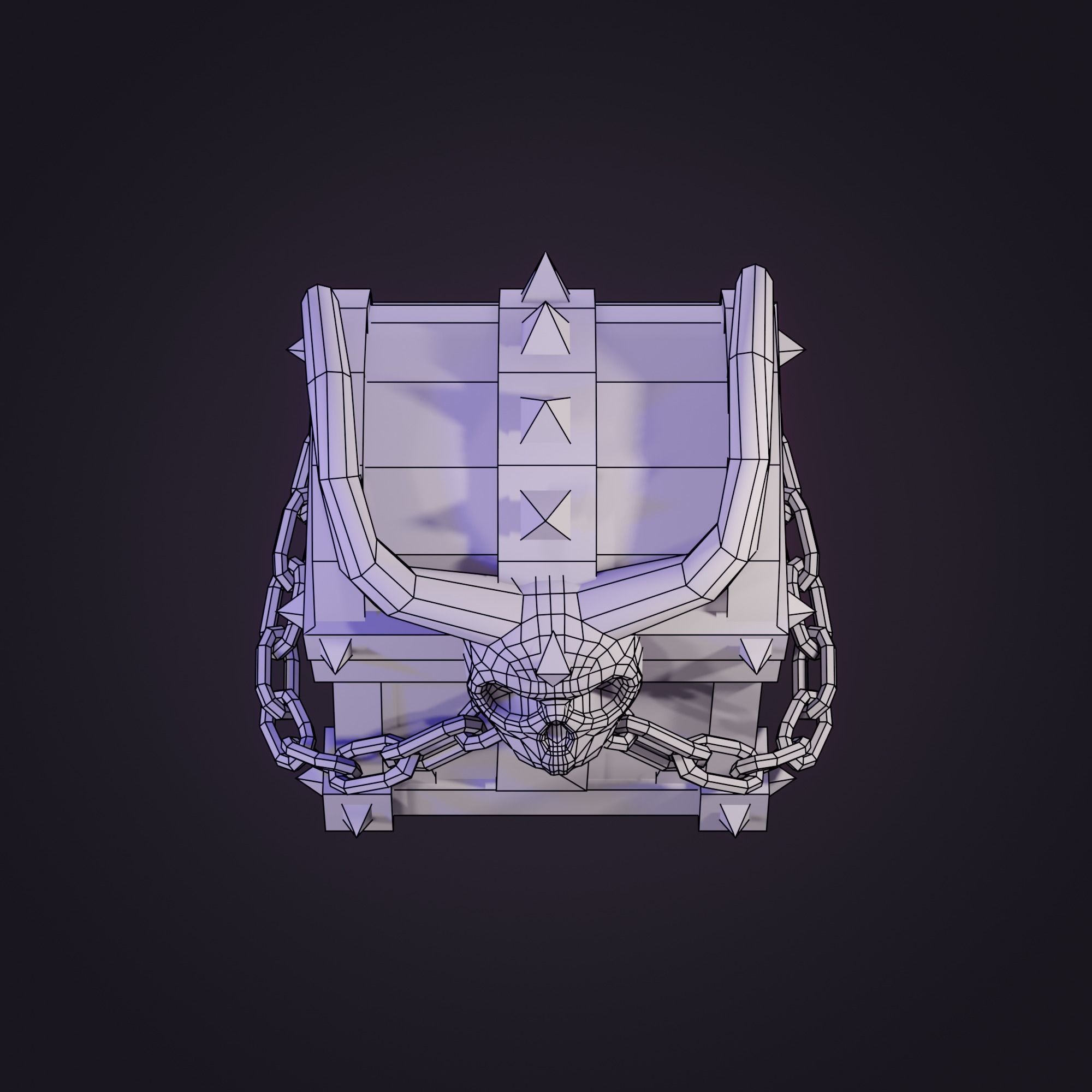 Treasure Chest  Low-poly 3D model_22