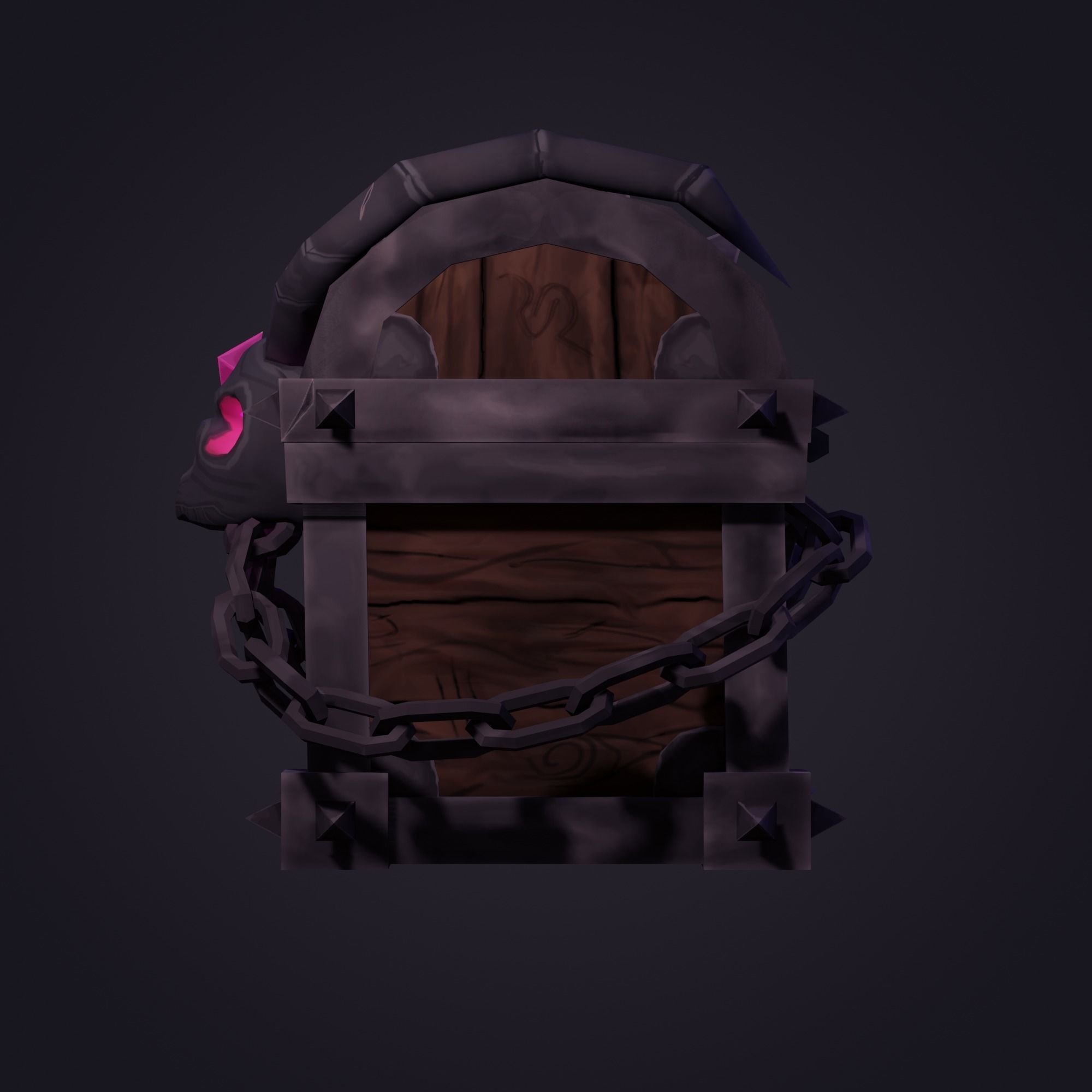 Treasure Chest  Low-poly 3D model_8