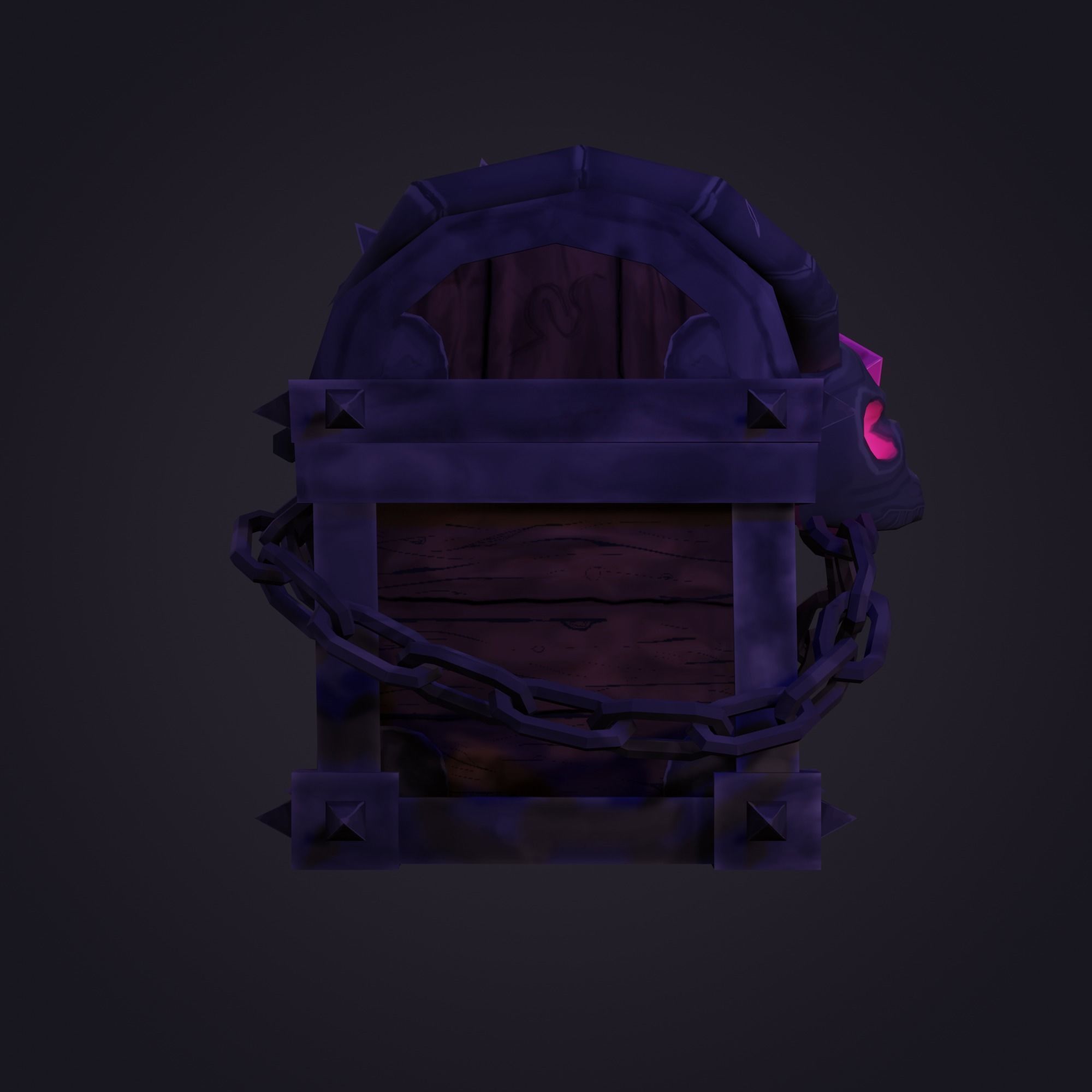 Treasure Chest  Low-poly 3D model_7