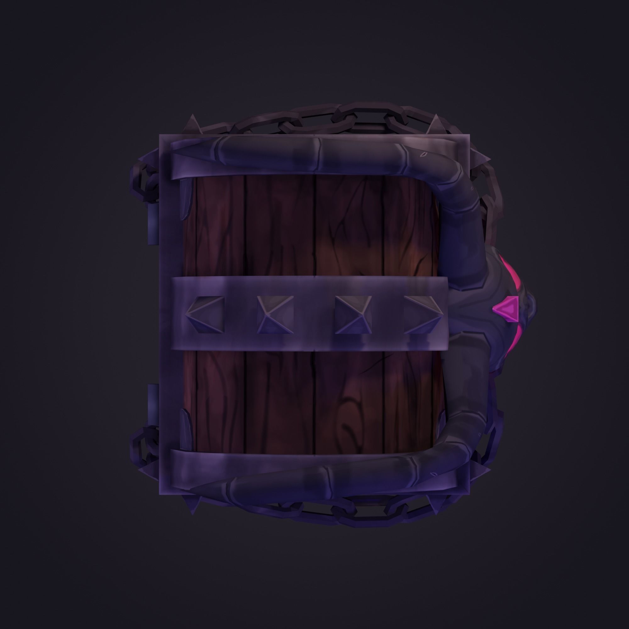 Treasure Chest  Low-poly 3D model_14