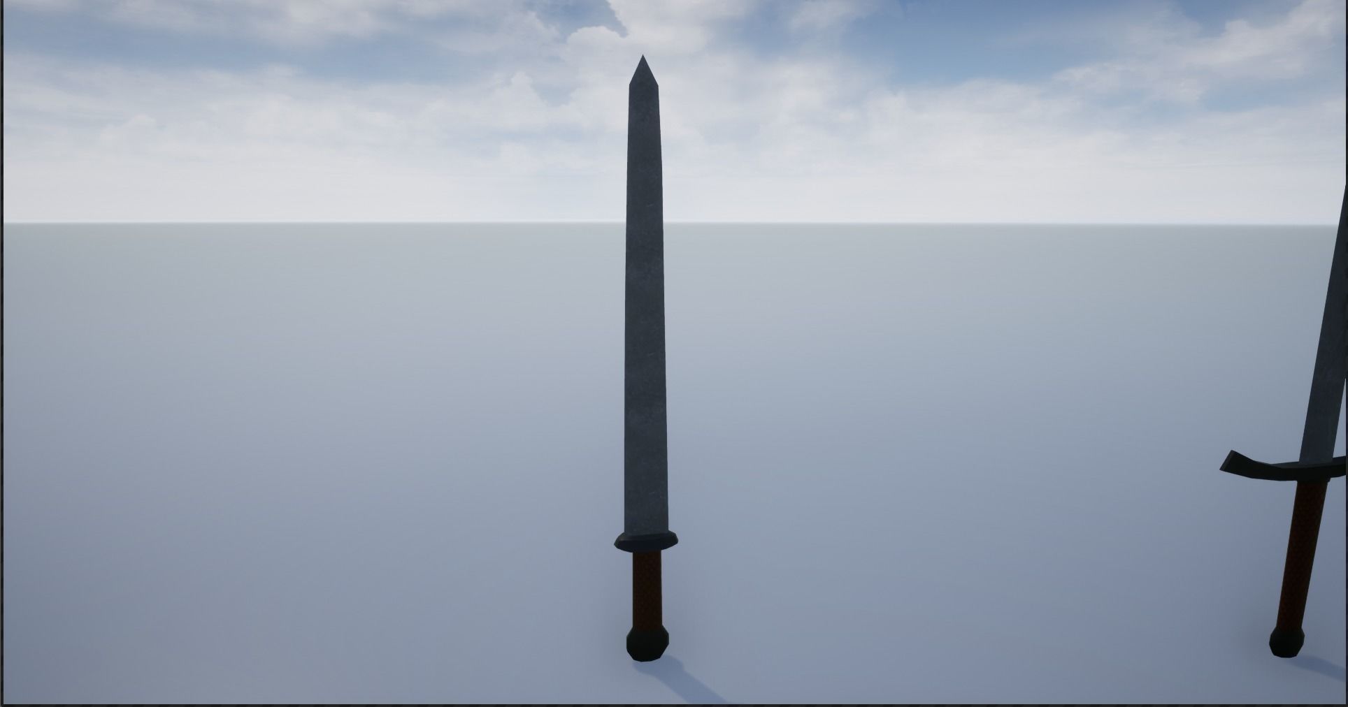 Lowpoly Swords Collection two in snow Low-poly 3D model_16