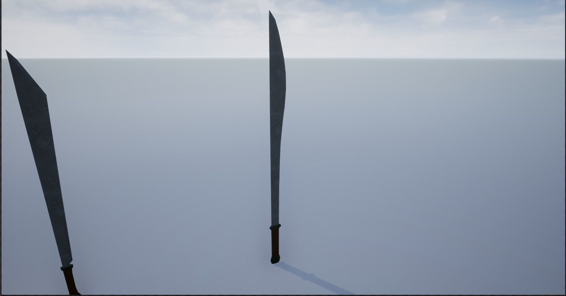 Lowpoly Swords Collection two in snow Low-poly 3D model_11