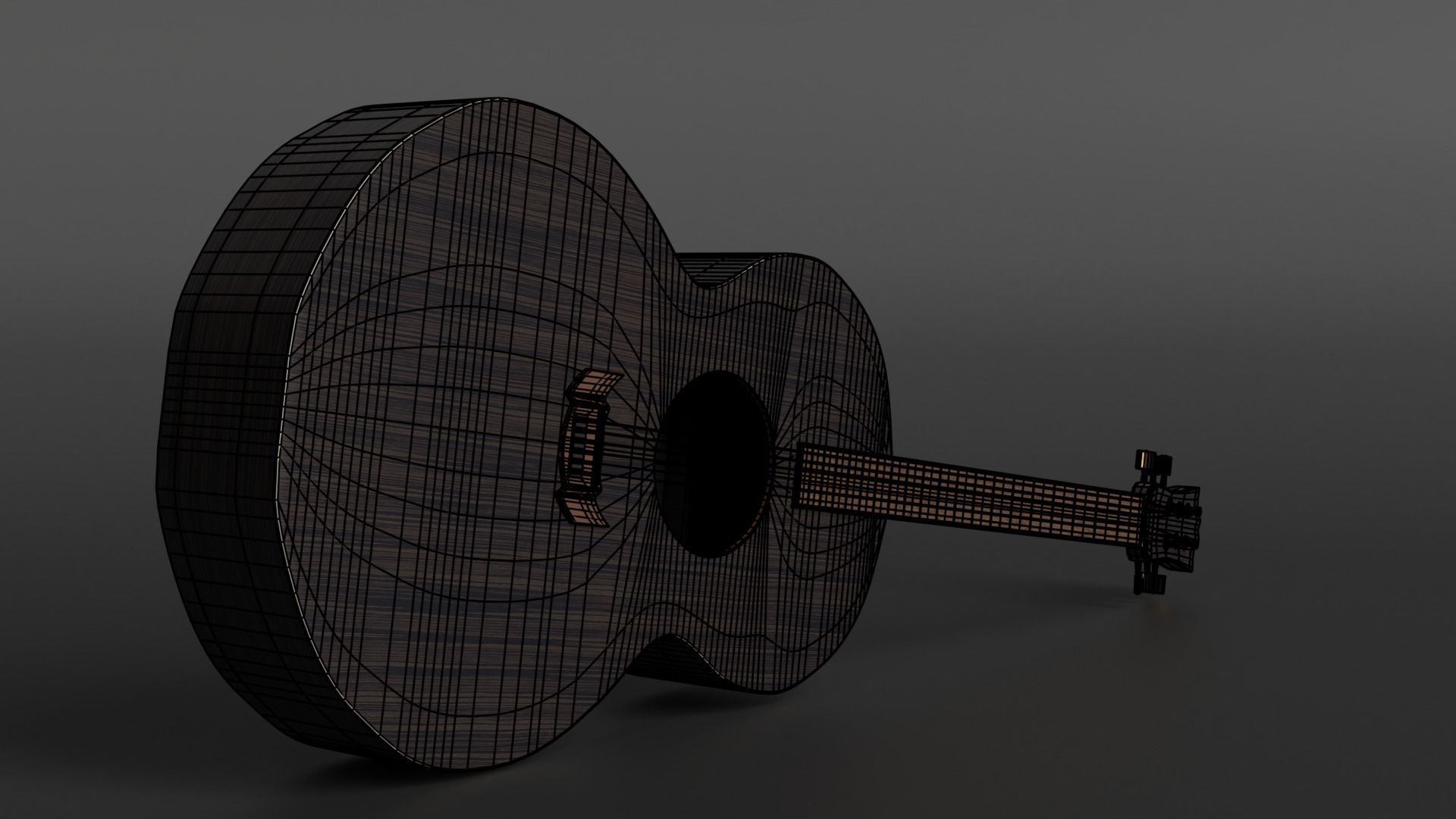 Acoustic Guitar 3D model_9