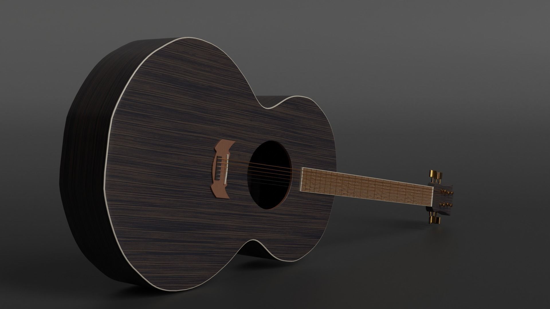 Acoustic Guitar 3D model_8