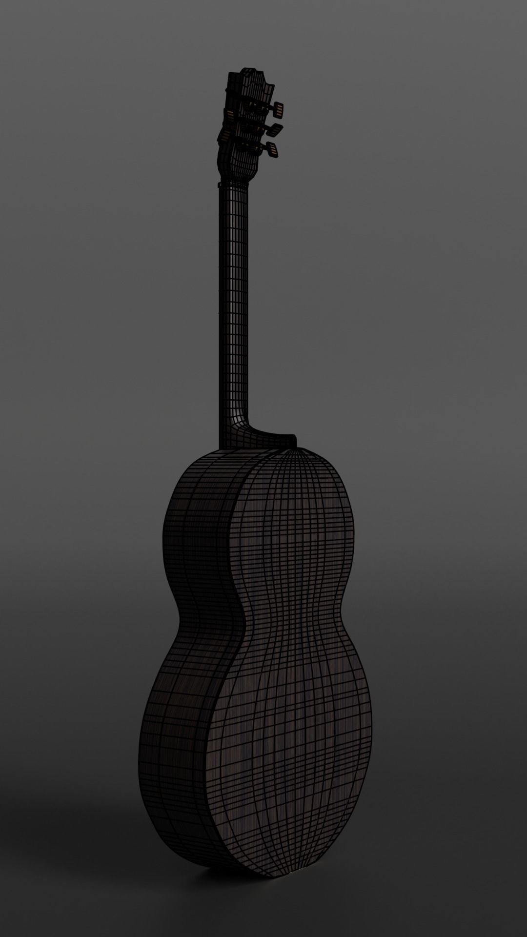 Acoustic Guitar 3D model_3