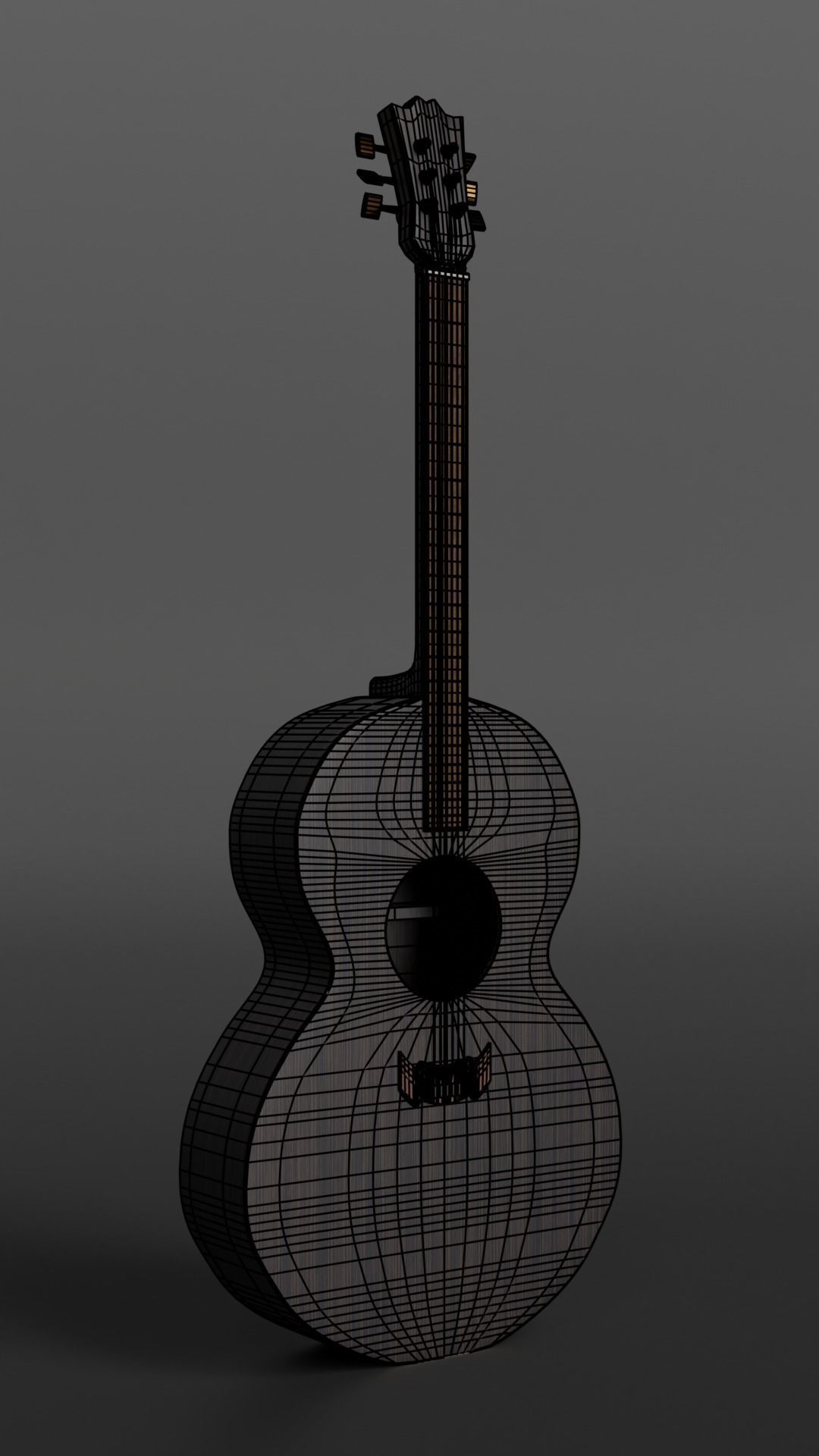 Acoustic Guitar 3D model_1