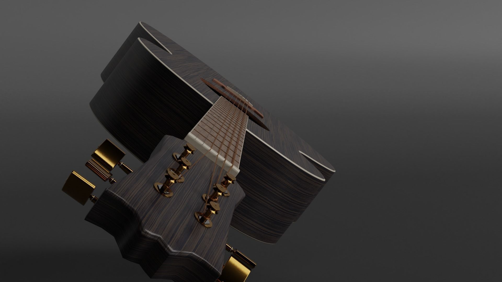 Acoustic Guitar 3D model_10