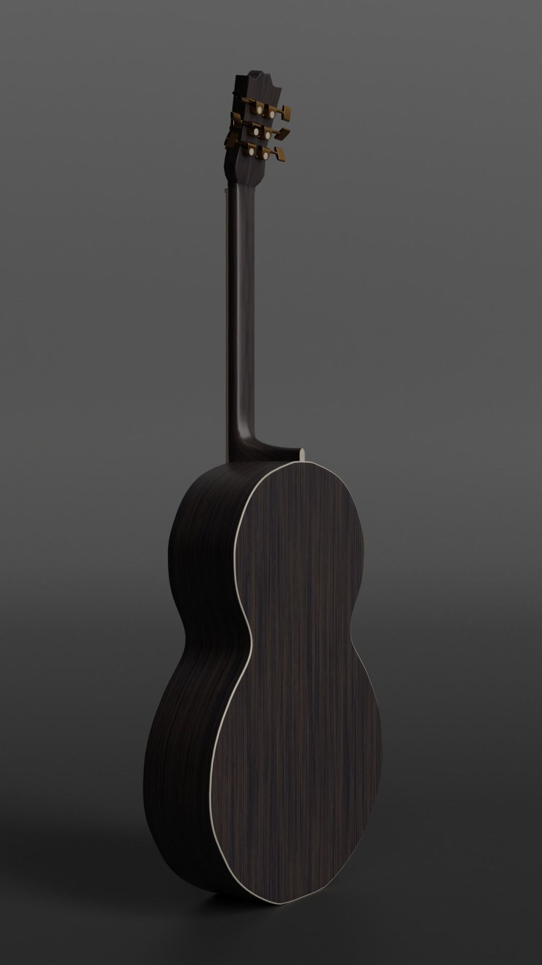 Acoustic Guitar 3D model_2